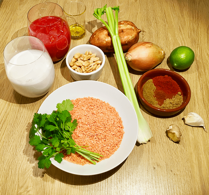 Recetas de comida asiática - ingredientes curry boniato