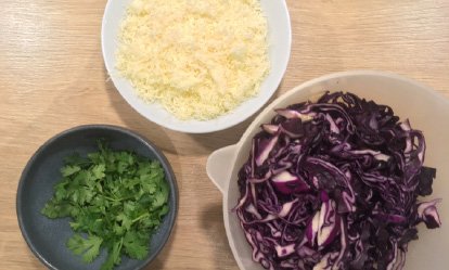 Prepara los ingredientes - Tacos vegetarianos