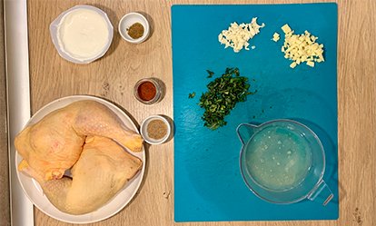 Prepara los ingredientes - Pollo al estilo Tandoori
