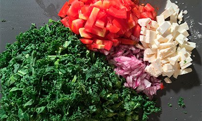 Las verduras - Ensalada de kale