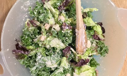 La ensalada - Ensalada de kale y hoja de roble