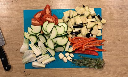 Prepara las verduras - Ratatouille horneada