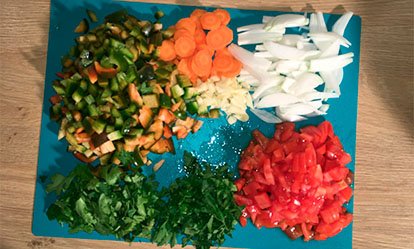 Prepara los ingredientes - Chili de verduras