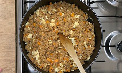 El huevo - Arroz frito de quinoa