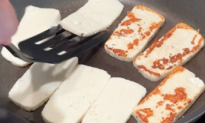 El queso - Arepas de queso chipriota y pimiento