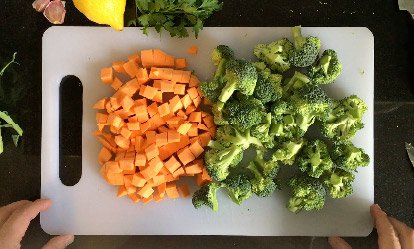 Las verduras - Bistec y salsa verde al limon