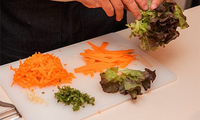 Mise en place - Falafel de zanahoria en pita