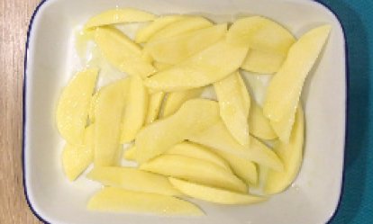 Las patatas - Salmon al limon y hierbas
