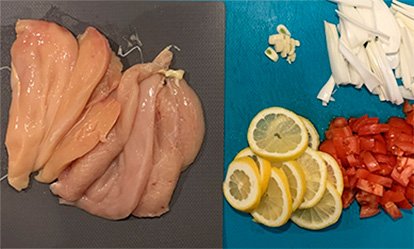 Prepara los ingredientes - Pollo al limon