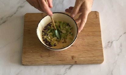 La mezcla - Okonomiyaki vegetariano