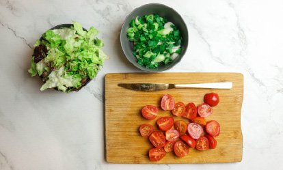 Las verduras - Ensalada Nicoise vegetariana
