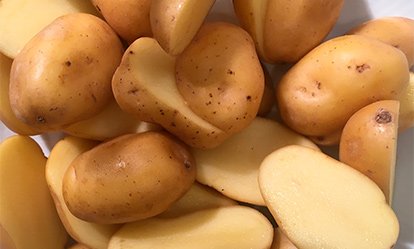 Las patatas - Souvlaki de cerdo