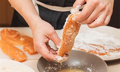 El pollo al panko - Pechuga de pollo al panko