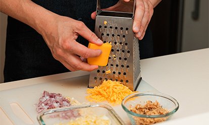 Mise en place - Barquillos de calabacin relleno