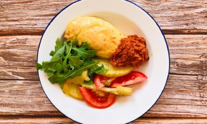 La ensalada - Pollo al horno con aderezo de tomate seco