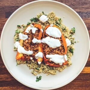 Pimientos rellenos de ternera con Ras El Hanout